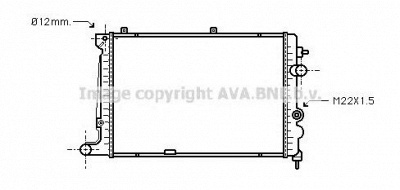 AVA QUALITY COOLING ola2174 -  Радиатор, охлаждение двигателя